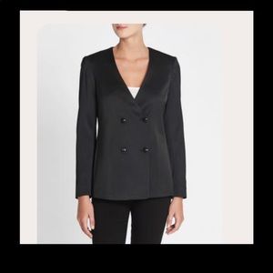 FRAME  black collarless blazer sz 8